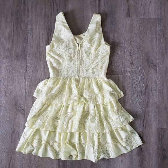 Le Chateau Ruffle Tiered Lace Dress - Picture 3 of 10
